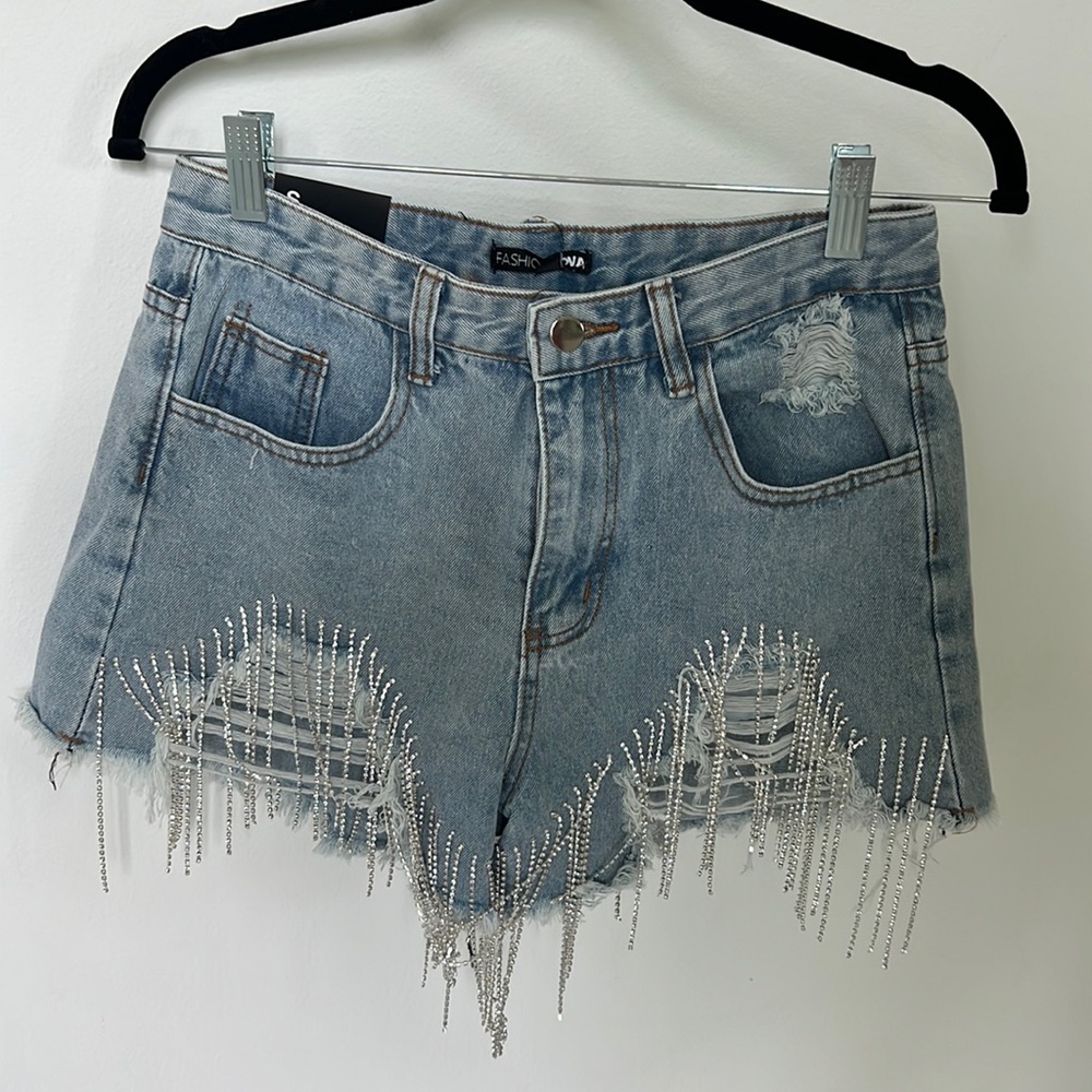 BNWT Jean shorts with embellishment